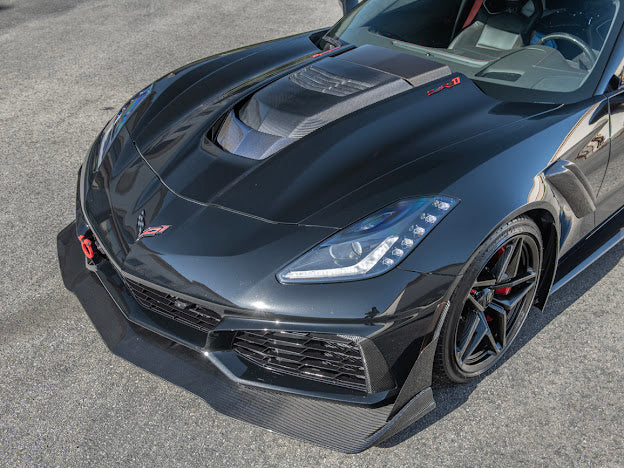 2019 CHEVROLET CORVETTE C7 ZR1 CARBON FIBER HOOD VENT COWL LOUVER
